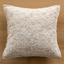 Axyaa Floral Dandelion Jacquard Chenille Cushion Cover, Beige Coffee, 18x18"