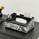 Axyaa Leather Tissue Box & Remote Control Storage: High-End Light Luxury Desktop Organizer