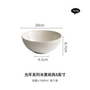 Axyaa Large Ceramic Soup Noodle Bowl - Beige Boiled Sauerkraut Fish Dish