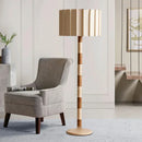 Axyaa Solid Wood Ceramic Table Lamp | Elegant Bedside Nightstand Light