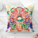 Axyaa Mandala Sun Moon Pillowcase: Bohemian Sofa Cushion Cover