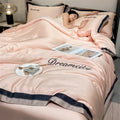 Axyaa Silk Embroidery Summer Quilt | Lightweight Air Condition Comforter