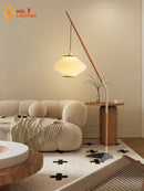 Axyaa Minimalist Medieval Floor Lamp Cream Color Acrylic LED E27 Designer Standing Lamp