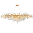 Gold Crystal Ceiling Chandelier for Dining Living Room Luxury by Axyaa