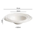 Axyaa Water Ripple Ceramic Soup Plate, Dessert Plate, Pasta Dish - Restaurant Tableware