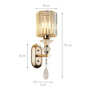 Axyaa Glass Wall Lamp LED Bedside Light for Modern Minimalist Home Decor