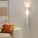 Axyaa Modern White Glass Metal Wall Light for Bedroom, Stairs, Restaurant Sconce