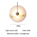 Axyaa Nordic Marble LED Wall Lamp | Circular Restaurant & Bedroom Lighting