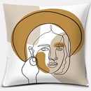 Axyaa Abstract Face Collection Print Square Pillowcase