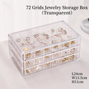 Axyaa Jewelry Box Organizer with Grids for Earring, Ring, Necklace, Bracelets