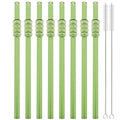Axyaa High Borosilicate Glass Tomatoes on Sticks Straw Set with Brush
