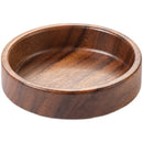 Axya Solid Wood Dessert Plate Set, Walnut Round Tea Tray, Stackable Japanese Tableware