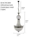 Axyaa Retro Royal Empire Crystal Pendant Chandelier