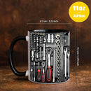 Axyaa Dad's Tool Box Ceramic Mug for Father's Birthday & Home - Boyfriend Gift