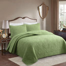 Axyaa Cotton Quilted Bed Cover Set, American Simple Washed Cotton Bedding, Three-Piece Home Textile