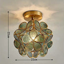 Axyaa Copper Petal LED Chandelier: Nordic Minimalist Art Decor Ceiling Lamp