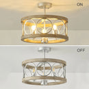 Vintage American Ceiling Light for French Farmhouse Living Room, Kitchen Table - Axyaa E14 Pendant Light