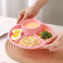 Axyaa Reusable Divided Fruit Salad Plate - Microwave Safe Dinner Dishes