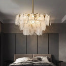 Axyaa Cloud Glass Chandelier: Modern LED Lighting for Elegant Living Room