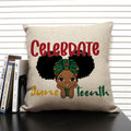 Axyaa Cute Cartoon Girl Pillow Case Africa Baby Cushion Cover Home Decor Linen Pillowcase