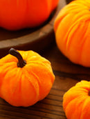 Axyaa Velvet Pumpkin Decoration Set for Fall Halloween Thanksgiving Harvest Décor
