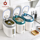 Axyaa Rice Dispenser Kitchen Organizer Storage Container Cereal Jar Home Box