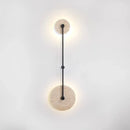 Axyaa Round Natural Stone Wall Lamp - Interior Bedroom Home Decor