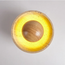 Axyaa Yellow Travertine LED Ceiling Lamp - Modern Natural Stone Ceiling Lights