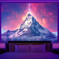 Axyaa Starry Sky Mountain Cherry Blossom Wall Hanging for Aesthetic Bedroom Decor