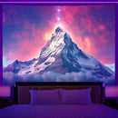 Axyaa Starry Sky Mountain Cherry Blossom Wall Hanging for Aesthetic Bedroom Decor