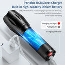 Axyaa Rechargeable Multi-Color LED Flashlight: Fishing, Camping, Hunting, Photography, Selfie