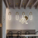 Axya Gold U Shape LED Pendant Lights for Restaurant, Bar, Cafe