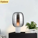Axyaa Striped Nordic Desk Lamp for Stylish Living Spaces