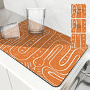 Axyaa Geometric Shapes Kitchen Drying Mat Square Table Decor Mats