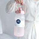 Axyaa 2000ML Sports Water Bottle with Straw, Handle, Portable Gym Drinkware