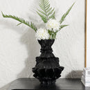 Axyaa Abstract Pleated Gear Resin Vase Home Decor Accessory