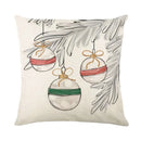 Christmas Party Pillowcase with Santa Claus & Snowman Print for Home Decoration by Axyaa.