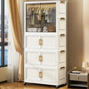 Axyaa Transparent Foldable Wardrobe - Large Capacity Bedroom Organizer