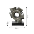 Axyaa Retro Grey Ceramic Pipe Flower Arrangement Geometric Pot Ornament