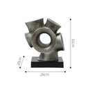 Axyaa Retro Grey Ceramic Pipe Flower Arrangement Geometric Pot Ornament