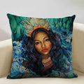 Axyaa African Woman Ethnic Cushion Cover 45x45cm