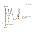 Axyaa Brass Alabaster Multi-Light Pendant Chandelier for Living Room Loft Staircase