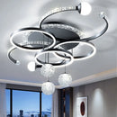 Axyaa Crystal LED Chandelier Modern Lighting Fixture Art Decor Hotel Villa Restaurant