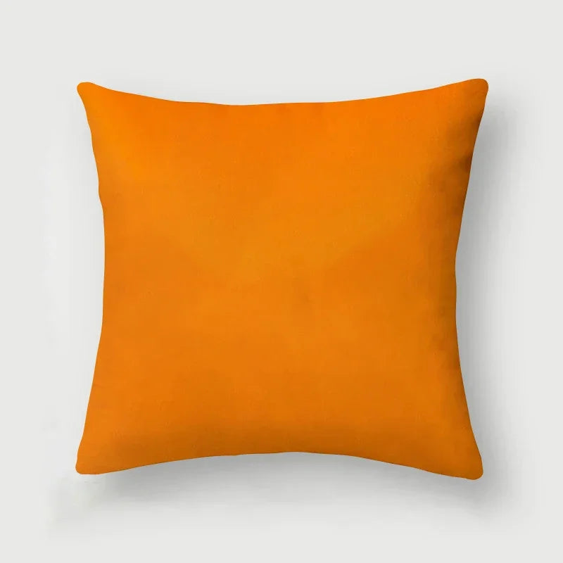 Axyaa Home Decor Polyester Sofa Pillowcase in Warm Orange Blue for Living Room