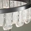 Axyaa Modern Crystal Chandelier Stair Pendant Lamp Interior Lighting for Living Room