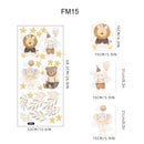 Axyaa Boho Cartoon Animal Dreamy Wallpaper Stickers for Baby Girl Room