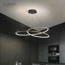 Axyaa Circular Chandelier Black/White Indoor Lighting Fixture
