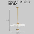 Axyaa Nordic Gold Lotus Leaf LED Chandelier for Modern Living Room & Hotel Decor