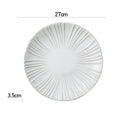 Axyaa Round Shallow Plate Ceramic Tableware Dessert Snack Sushi Salad Plate