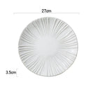 Axyaa Round Shallow Plate Ceramic Tableware Dessert Snack Sushi Salad Plate